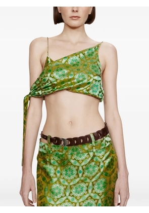 Christopher Esber Palmira printed tie top - Green