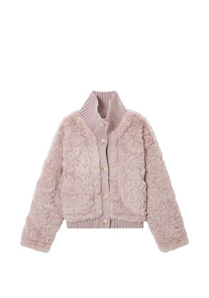 b+ab faux fur funnel-neck jacket - Pink