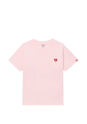 APEE™ by *A BATHING APE® heart-embroidered T-shirt - Pink