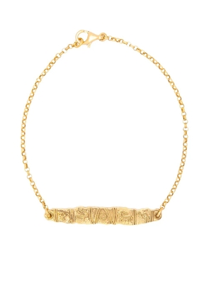 CHRONOS sterling silver belt-motif bracelet - Gold