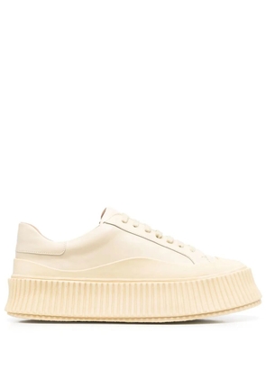 Jil Sander panelled low-top leather sneakers - Neutrals