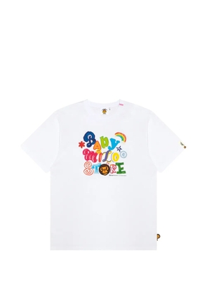 A BATHING APE® appliqué graphic T-shirt - White