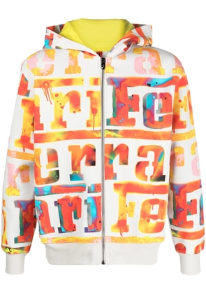 Ferrari logo-print zip-up hoodie - Grey