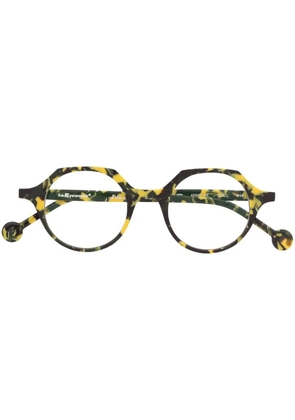 L.A. EYEWORKS round-frame glasses - Yellow