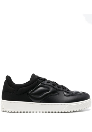 Emporio Armani quilted hybrid lace-up sneakers - Black