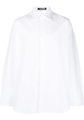Raf Simons mesh-detail cotton shirt - White