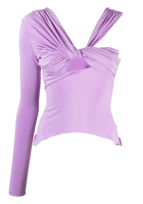 Nensi Dojaka one-shoulder asymmetric top - Purple