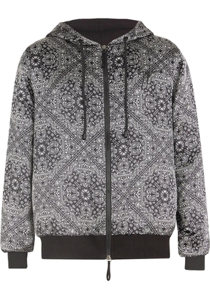 Giuseppe Zanotti paisley print hooded jacket - Black
