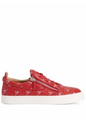 Giuseppe Zanotti Frankie signature double-zip low-top sneakers - Red