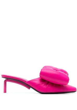 Off-White Allen padded-bow leather mules - Pink