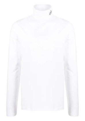 Sergio Tacchini logo-embroidered roll-neck jumper - White