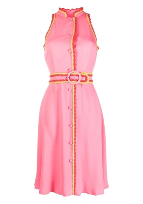 Moschino belted-waist sleeveless dress - Pink