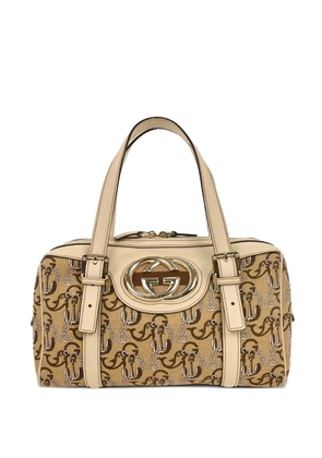 Gucci Pre-Owned 1990-2000s Interlocking GG canvas shoulder bag - Neutrals