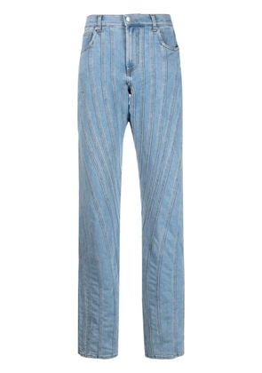 Mugler Snow Spiral straight-leg jeans - Blue
