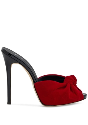 Giuseppe Zanotti Bridget 120mm velvet sandals - Red