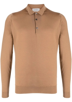 John Smedley Belper jersey-knit polo shirt - Brown