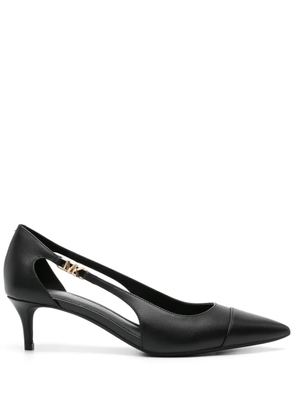 Michael Michael Kors logo-plaque cut-out pumps - Black