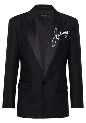 DSQUARED2 J.C. printed blazer - Black