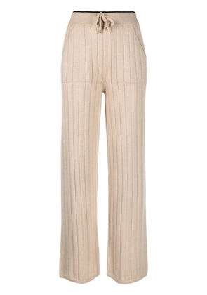 Lorena Antoniazzi straight-leg ribbed-knit trousers - Neutrals