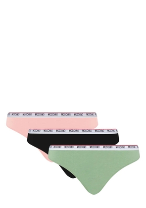 Moschino logo-waistband briefs (pack of three) - Pink
