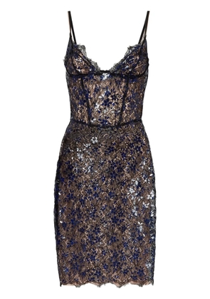 DSQUARED2 floral-lace corset dress - Black