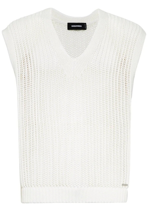 DSQUARED2 open-knit vest - White