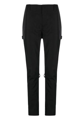 The Power For The People zip-detail drop-crotch trousers - Black