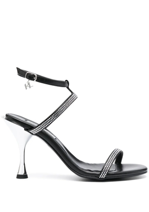 Karl Lagerfeld rhinestone-embellished leather sandals - Black