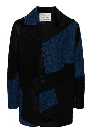 By Walid colour-block single-breasted coat - Black