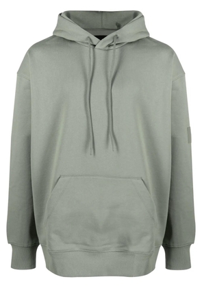 Y-3 drawstring cotton-blend hoodie - Green