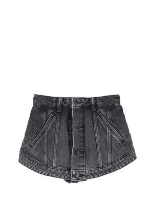 Pre-Owned Alexander Wang buttoned denim skort - Grey