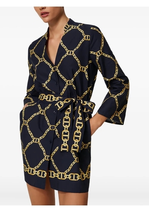 TWINSET chain-print poplin mini dress - Black