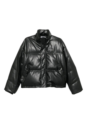 izzue logo puffer jacket - Black