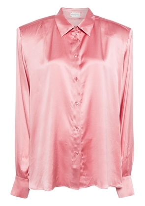Magda Butrym long-sleeved silk-satin shirt - Pink