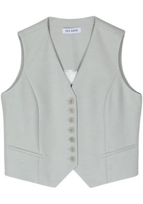 Dice Kayek V-neck button-up gilet - Green