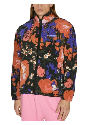 Awake NY Floral-print fleece jacket - Orange