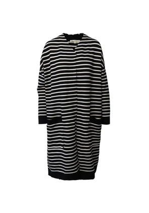 Maje striped coat - Black