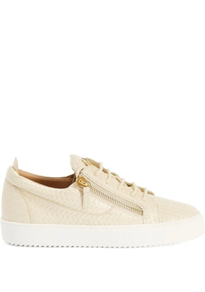 Giuseppe Zanotti Frankie double-zip low-top sneakers - Neutrals