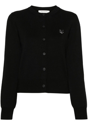 Maison Kitsuné Bold Fox wool cardigan - Black