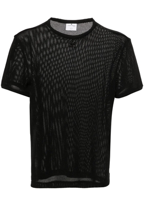 Courrèges mesh crew-neck T-shirt - Black