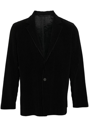 Homme Plissé Issey Miyake plissé-effect single-breasted blazer - Black