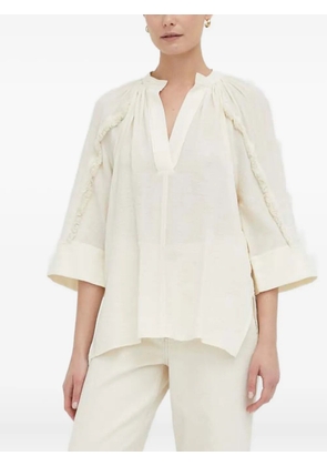 Day Birger Et Mikkelsen fringe v-neck blouse - White