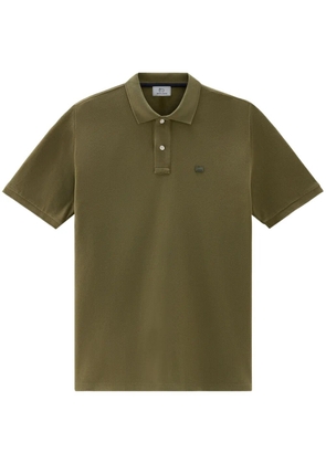 Woolrich logo-embroidered polo shirt - Green