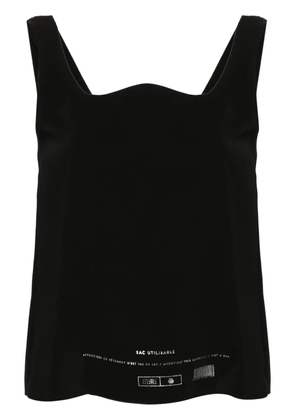 MM6 Maison Margiela Sac Utilisable-print technical jersey top - Black