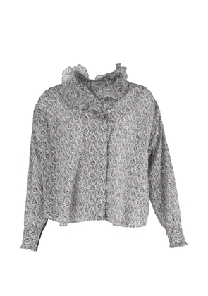 Isabel Marant Vintage printed ruffled blouse - White