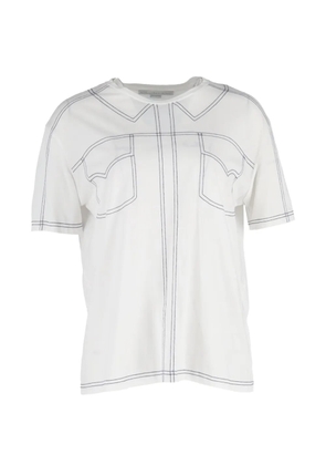 Stella McCartney Pre-Owned polo stitch-effect T-shirt - White