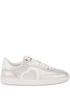 Love Moschino heart appliqué sneakers - Silver