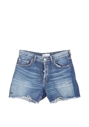 Balenciaga Pre-Owned distressed-effect denim shorts - Blue