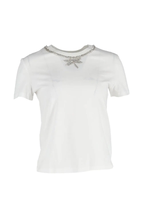 Maje embellished-neck T-shirt - White