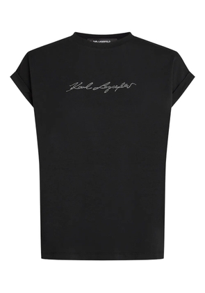 Karl Lagerfeld rhinestone-embellished t-shirt - Black